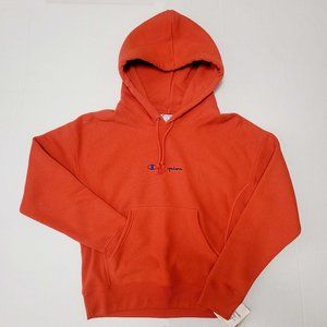 New Classic Champion Reverse Weave Hoodie Sweatshirt - Explorer Orange - Small